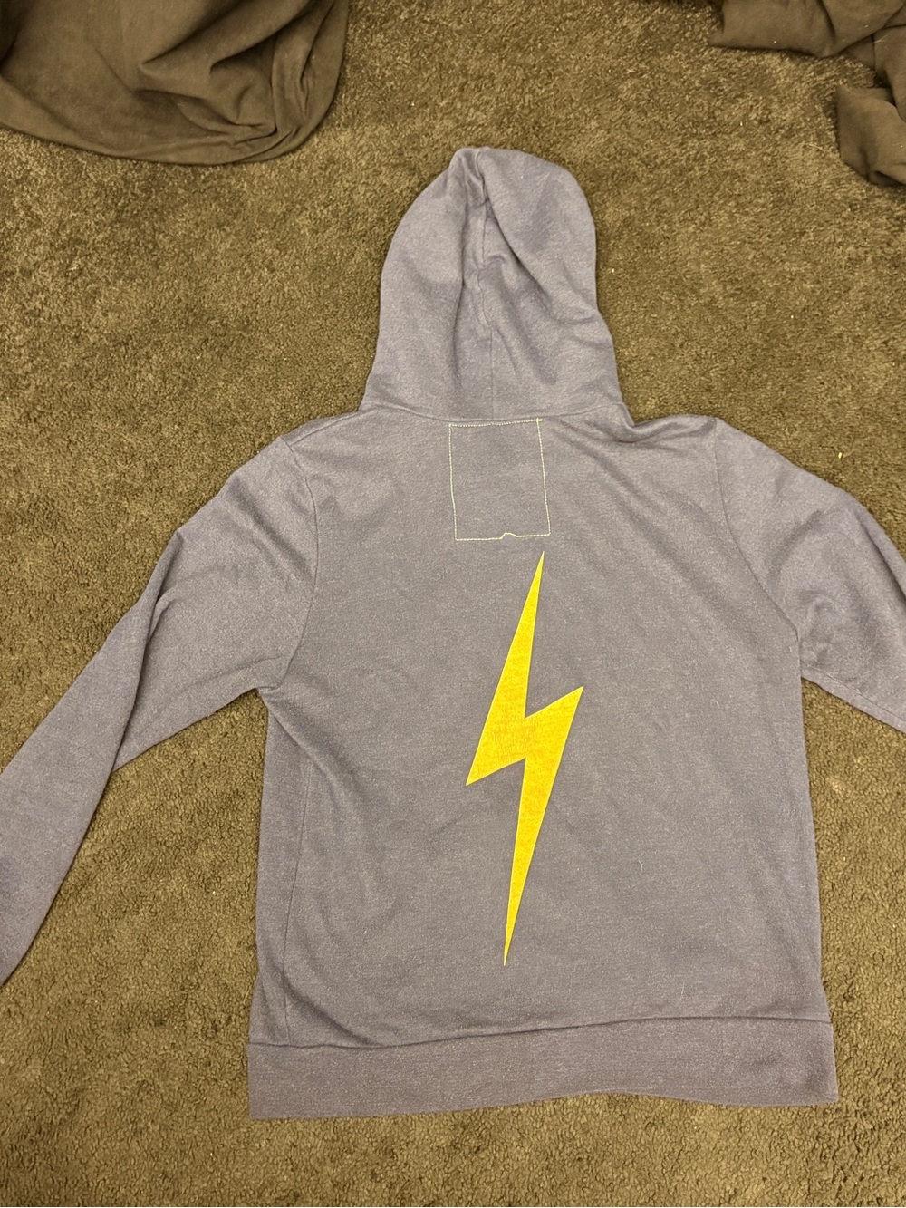 Aviator Nation Navy Hoodie with Yellow⚡️on back - Picture 3 of 10
